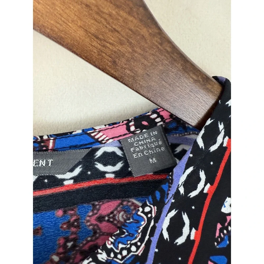 Twelfth Street by Cynthia Vincent Silk V-Neck‎ Midi Dress Size Medium - Picture 6 of 10